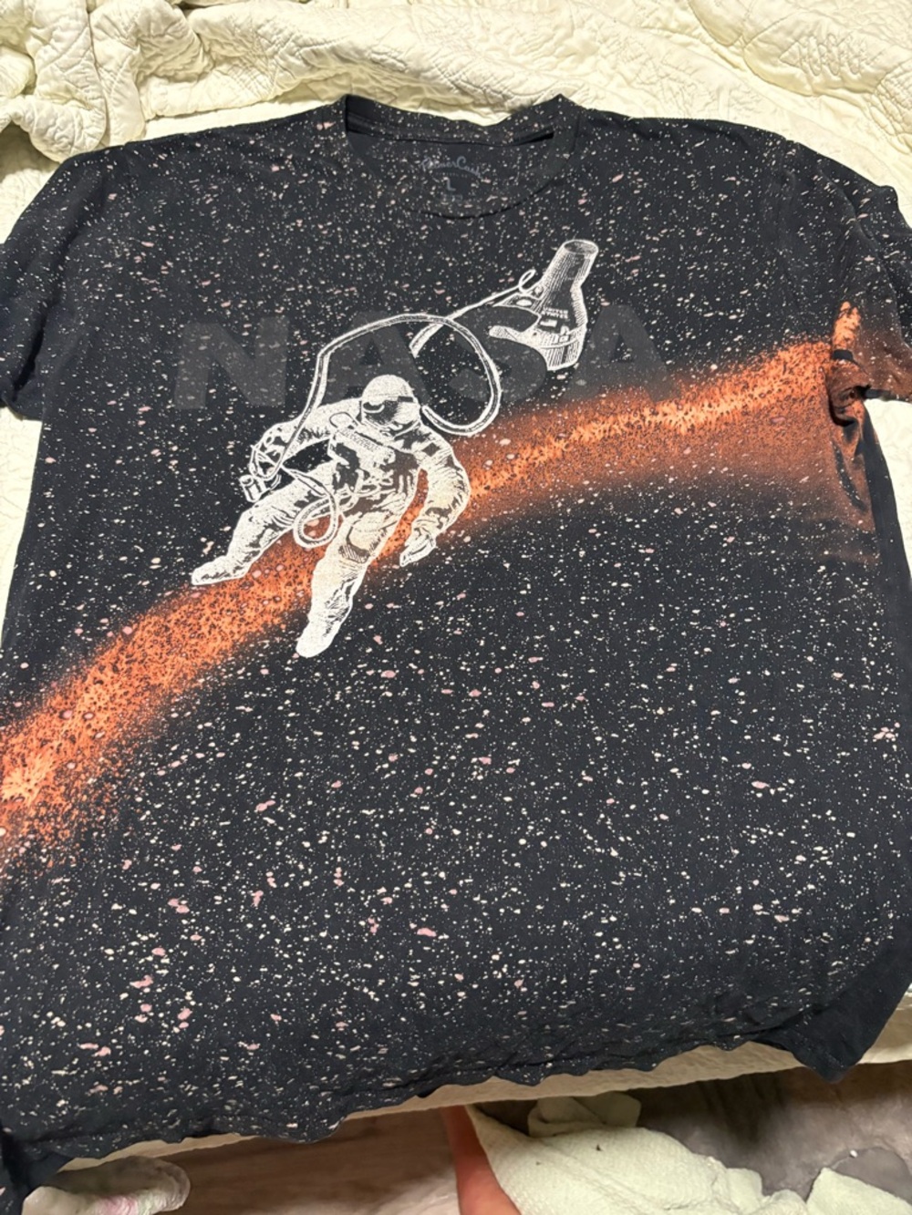 PalmerCash Speckled Black Graphic Tee - Large